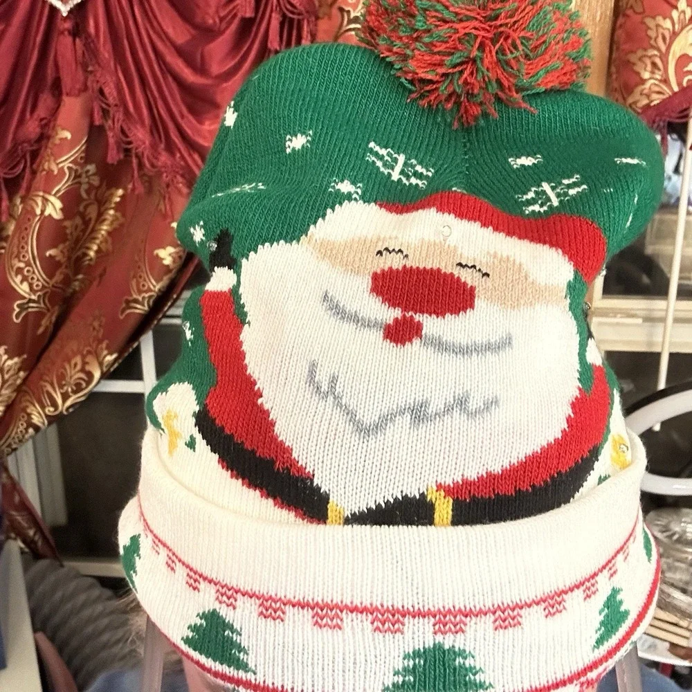 Christmas LED Hat Light up Xmas Beanie Knitted Cap for Adult Kids Holiday Party